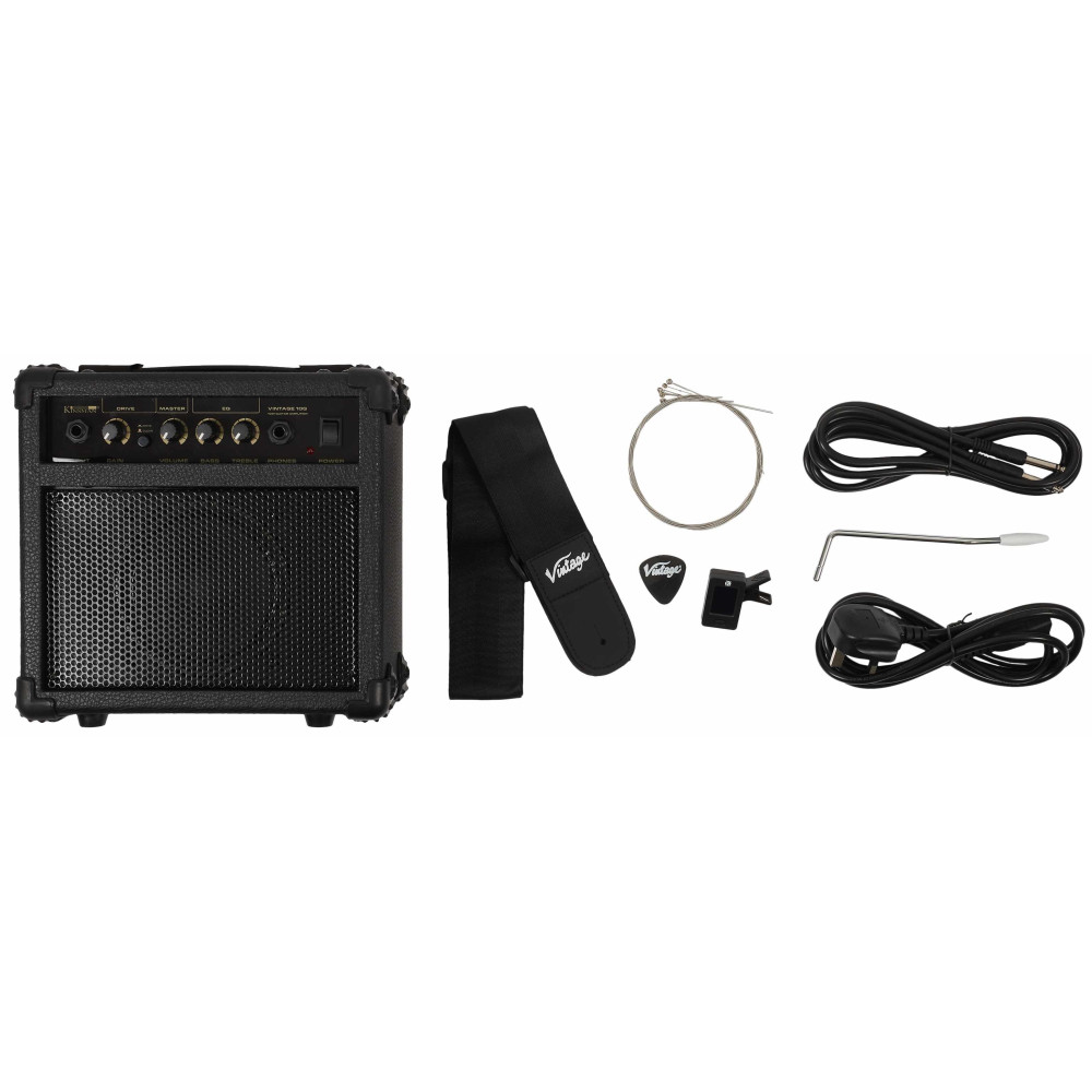 Vintage V60 Coaster Electric Guitar Pack BK
