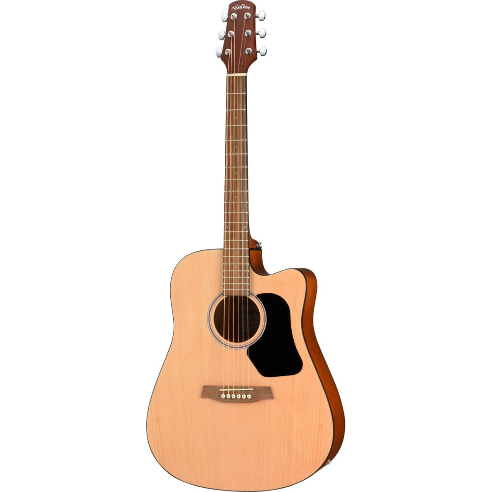 Walden WAD255CE Steel String Guitar, Dreadnought Cutaway, Hawthorne, EQ, satin finish