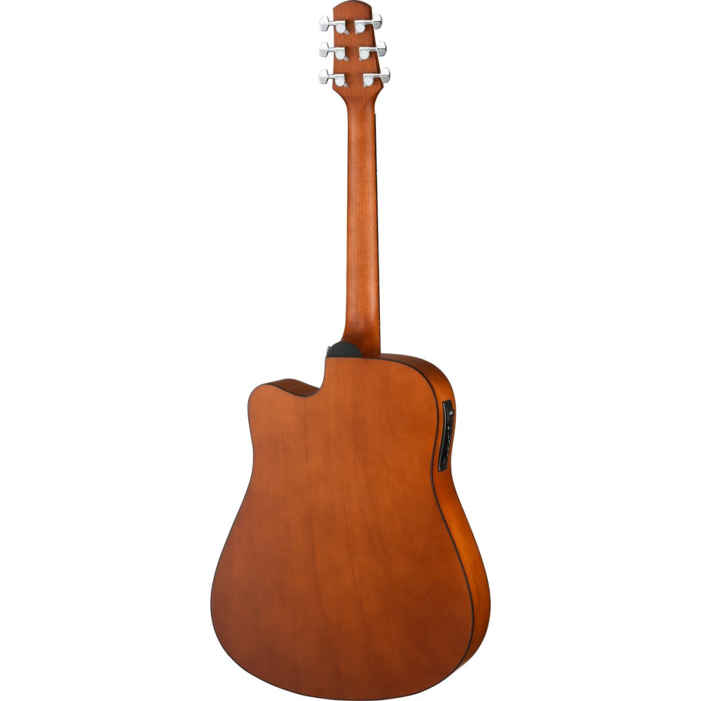 Walden WAD255CE Steel String Guitar, Dreadnought Cutaway, Hawthorne, EQ, satin finish