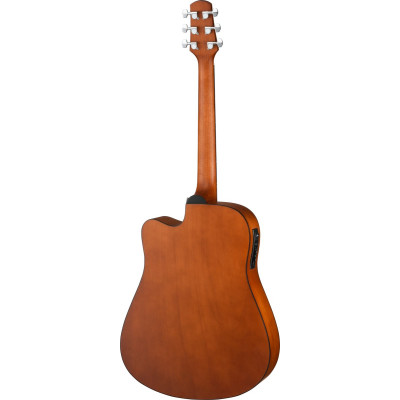 Walden WAD255CE Steel String Guitar, Dreadnought Cutaway, Hawthorne, EQ, satin finish