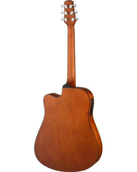 Walden WAD255CE Steel String Guitar, Dreadnought Cutaway, Hawthorne, EQ, satin finish