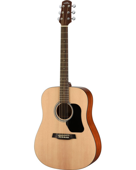 Walden WAD350W Steel String Guitar, Dreadnought, Gloss Finish, Gigbag