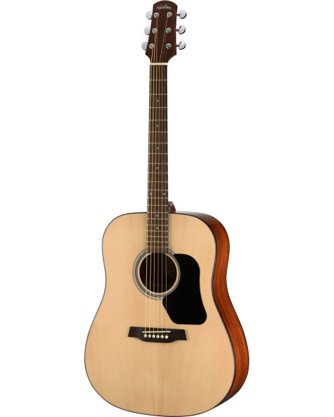 Walden WAD450W Steel String Guitar, Dreadnought, Gloss Finish, Gigbag