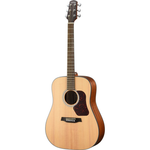 Walden WAD550EW Steel String Guitar, Dreadnought, Solid Top, OP Finish, EQ, Gig bag