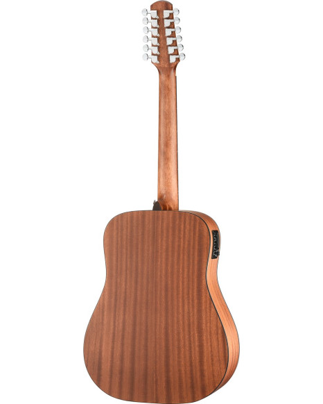 Walden WAD552EW Steel String Guitar, 12-String, Dreadnought, Solid Top, matt, E Q, Gigbag