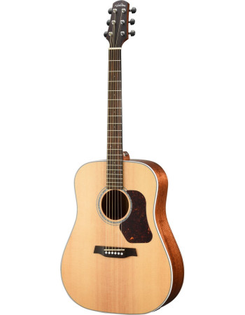 Walden WAD740EW Steel String Guitar, Dreadnought, all solid, Satin Finish, EQ, Gigbag