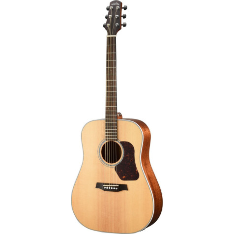 Walden WAD740EW Steel String Guitar, Dreadnought, all solid, Satin Finish, EQ, Gigbag