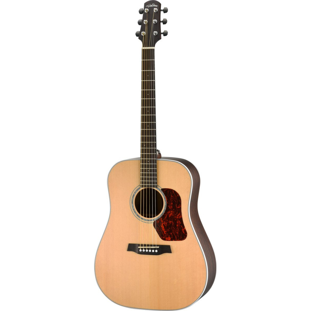 Walden WAD803EW Steel String Guitar, Dreadnought, all-solid, satin finish, EQ, Bag