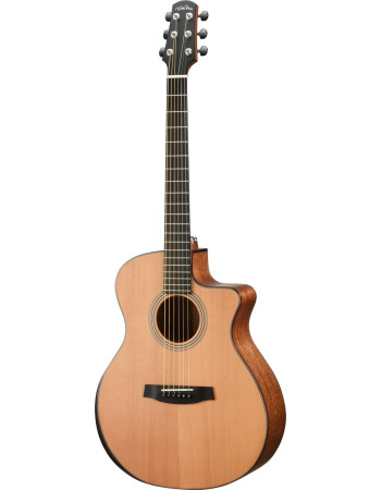 Walden WAG2070RCEH Steel String Guitar, Grand Auditorium Cut, All Solid, Satin, EQ , Case