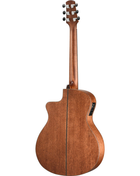 Walden WAG2070RCEH Steel String Guitar, Grand Auditorium Cut, All Solid, Satin, EQ , Case