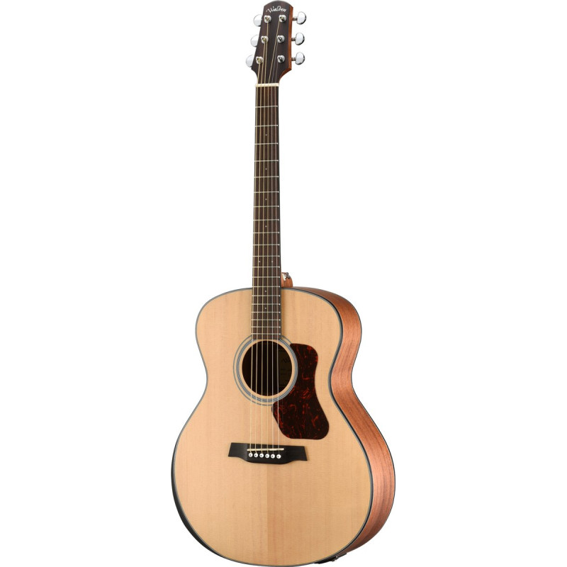 Walden WAG550REW Steel String Guitar, Grand Auditorium, Solid Top, OP Finish, EQ , Gigbag
