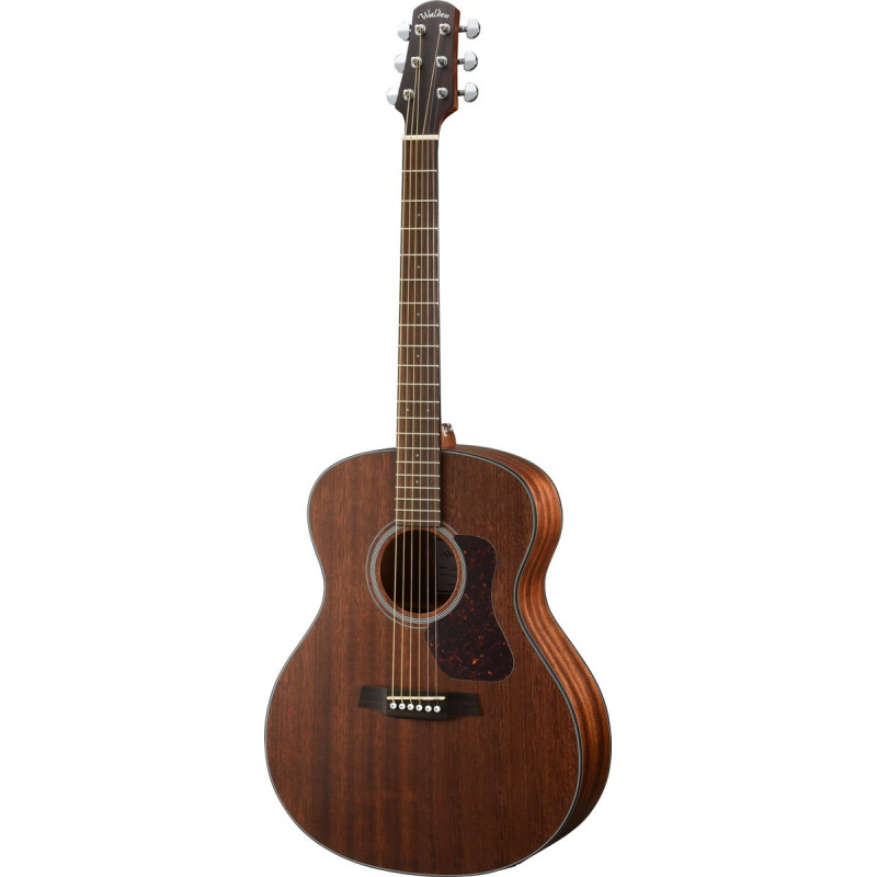 Walden WAG551EW Steel String Guitar, Gr. Aud., Mahogony Solid Top, OP Finish, E Q, Gigbag
