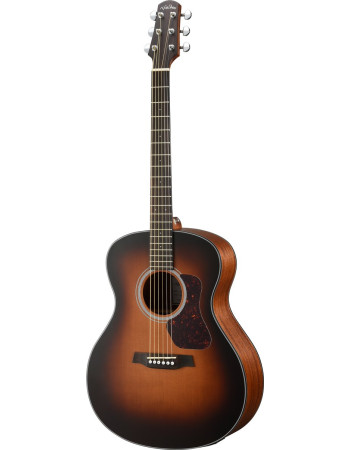 Walden WAG570ETBW Steel String Guitar, Gr. Auditorium, Solid Top, Tobacco Burst, EQ, Gigbag