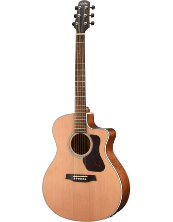 Walden WAG770CEW Steel String Guitar, Grand Auditorium Cut, All Solid, Satin, EQ , Gigbag
