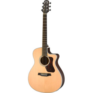 Walden WAG803CEW Steel String Guitar, Grand Auditorium cutaway, all-solid, satin , EQ, Bag