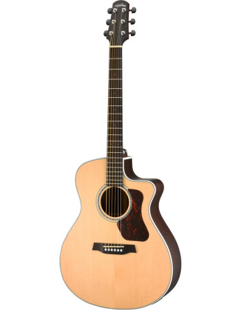 Walden WAG803CEW Steel String Guitar, Grand Auditorium cutaway, all-solid, satin , EQ, Bag