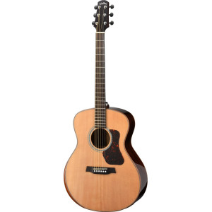 Walden WAG803RE-G-W Steel String Guitar, Grand Auditorium, all solid, armrest, glos s, EQ