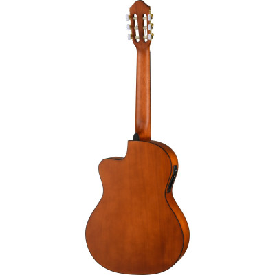 Walden WAN255CE Classical Guitar, Cutaway, Laminated, Hawthorne, EQ, satin fini sh