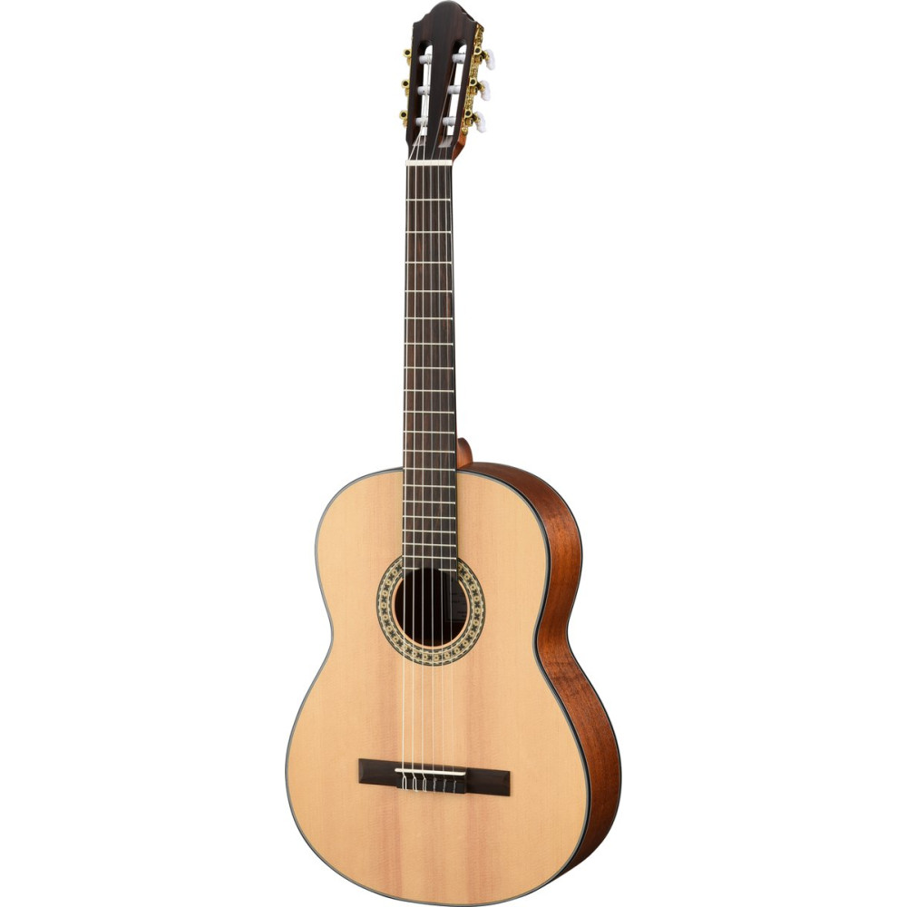 Walden WAN550EW Classical Guitar, Solid Top, OP Finish, EQ, Gigbag