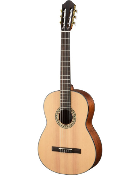 Walden WAN550EW Classical Guitar, Solid Top, OP Finish, EQ, Gigbag