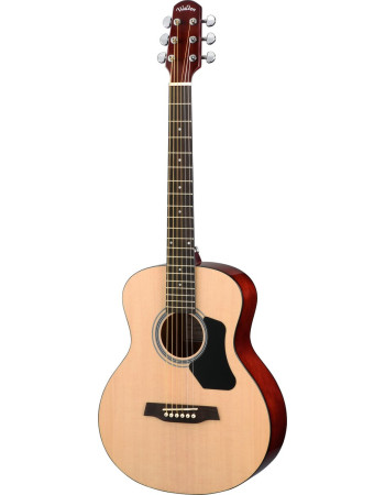 Walden WAT350W Steel String Guitar, Travelbody, Gloss Finish, Gigbag