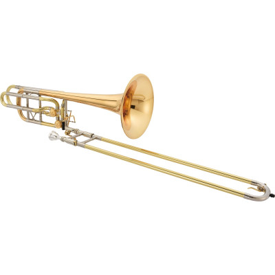 XO Brass XO1242RL XO Bb/F/Eb (D) Bass Trombone, lacquered, offset, Rose brass