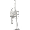 XO Brass XO1700RSS XO Bb/A Piccolo Trumpet, silver-plated, Rose brass