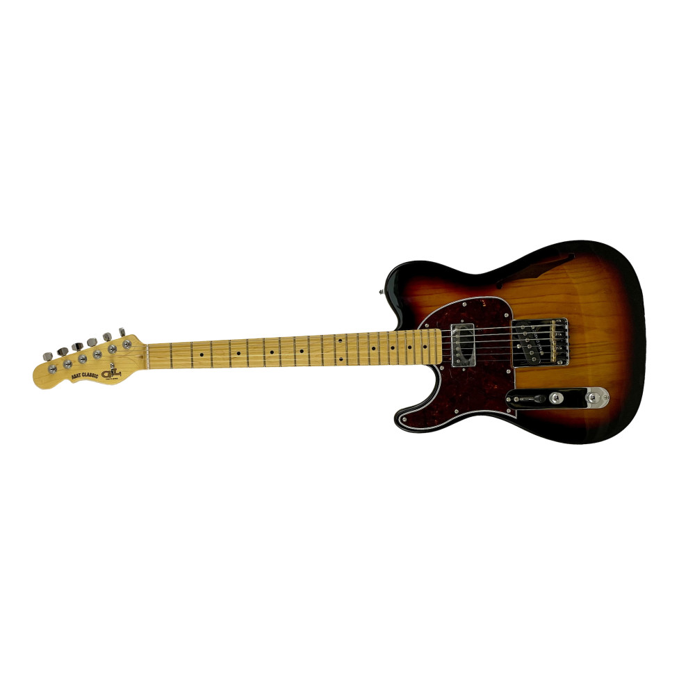 G&L Tribute ASAT Classic Bluesboy Semi-Hollow 3-Tone Sunburst, MP