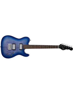 G&L Tribute ASAT Deluxe Carved Top Trans Black, RW