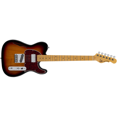 G&L Tribute ASAT Classic Bluesboy Semi-Hollow 3-Tone Sunburst, MP