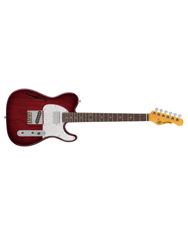 G&L Tribute ASAT Classic Bluesboy Semi-Hollow 3-Tone Sunburst, MP