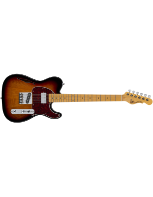 G&L Tribute ASAT Classic Bluesboy Semi-Hollow Lefty 3-Tone Sunburst, MP