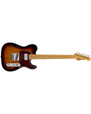 G&L Tribute ASAT Classic Bluesboy Semi-Hollow Lefty 3-Tone Sunburst, MP
