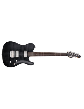 G&L Tribute ASAT Deluxe Carved Top Trans Black, RW