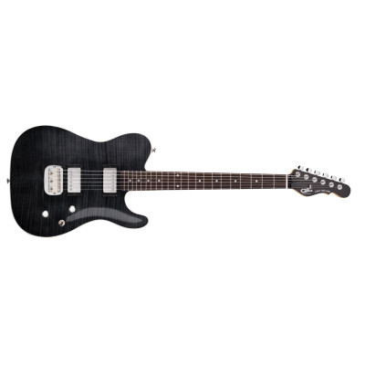G&L Tribute ASAT Deluxe Carved Top Trans Black, RW