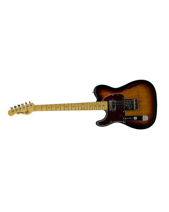 G&L Tribute ASAT Classic Bluesboy Semi-Hollow Lefty 3-Tone Sunburst, MP