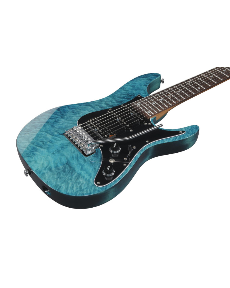 Ibanez AZ447P1QM-COB Premium AZ Electric Guitar 7-String - Cosmic Blue + Gig Bag