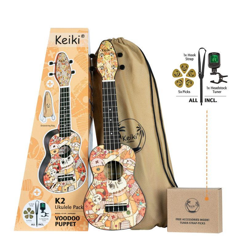 UKULELE SET, SOPRANO KEIKI 