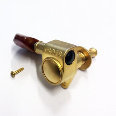 IBANEZ GROVER MachineheadRight 1 Pc, Gold, w/ Brown Pearl Knob, For ACS1150ECE, EP9,