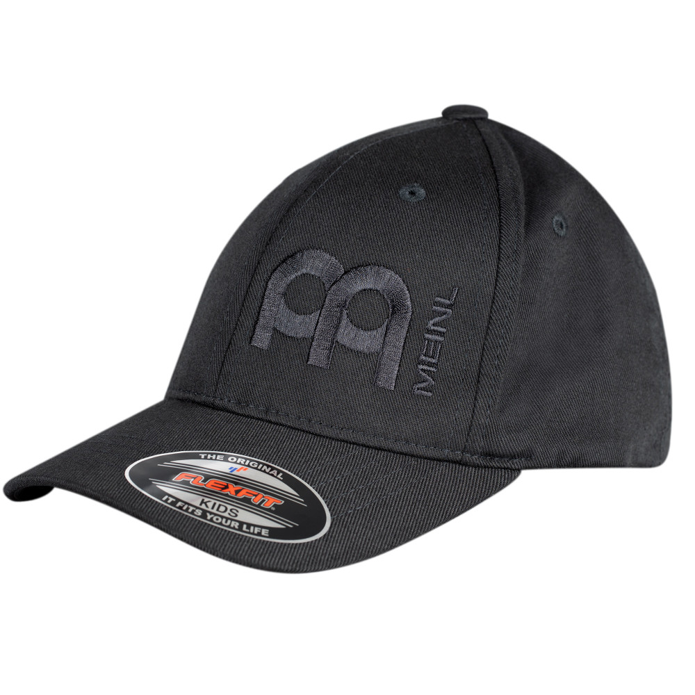 FLEXFIT BASEBALL CAP MEINL KIDS BLACK WITH BLACK LOGO ORIG:YUPOONG MODELL 6277