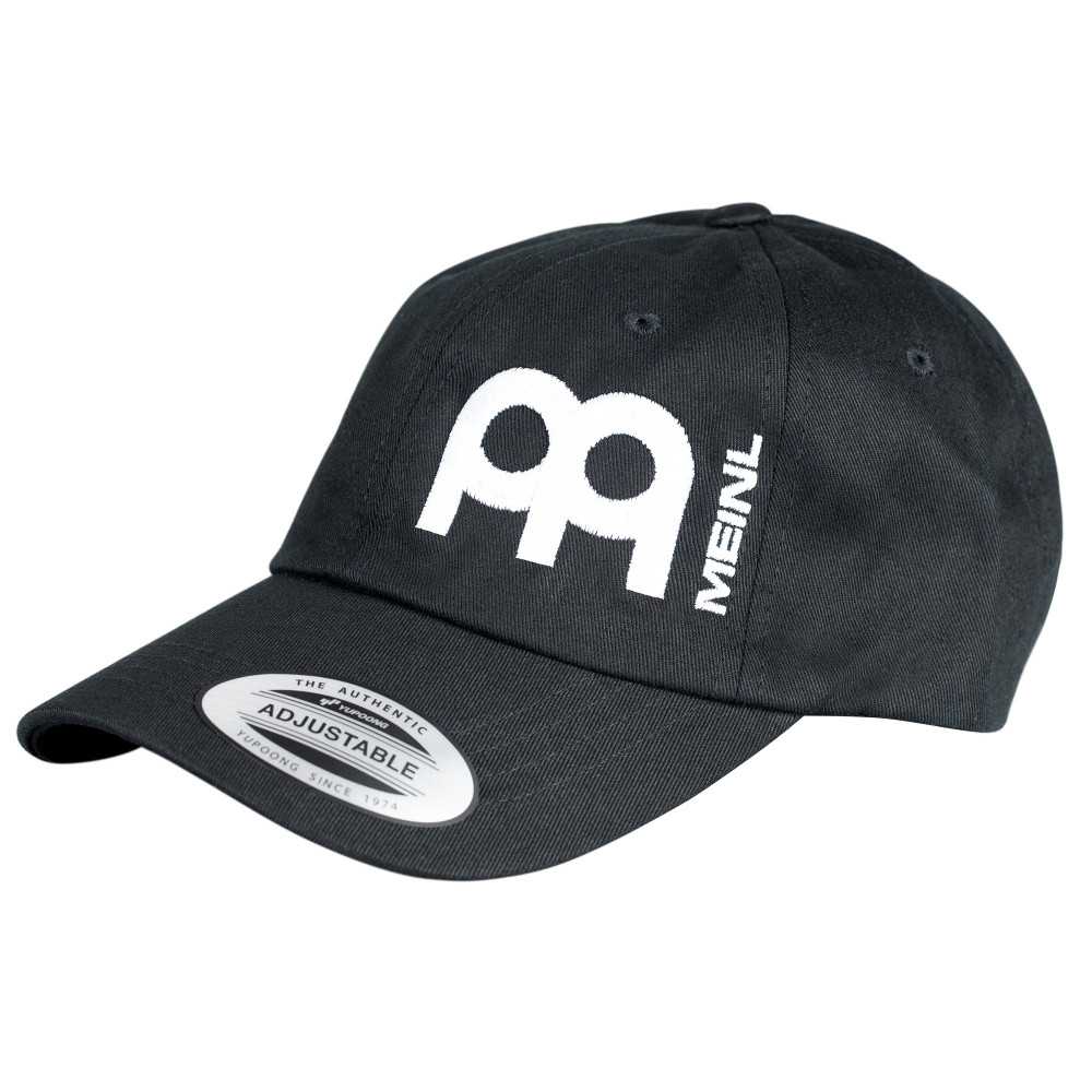 LOW PROFILE COTTON TWILL MEINL ADJUSTABLE BLACK W. WHITE LOGO ORIG:YUPOONG MODELL 6245CM