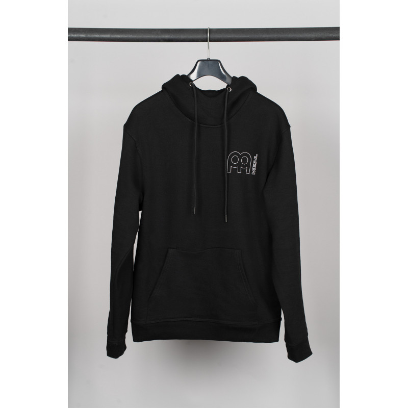 HOODIE ORGANIC MEINL BLACK WITH MEINL HOLLOW LOGO SIZE XL, 400 GSM