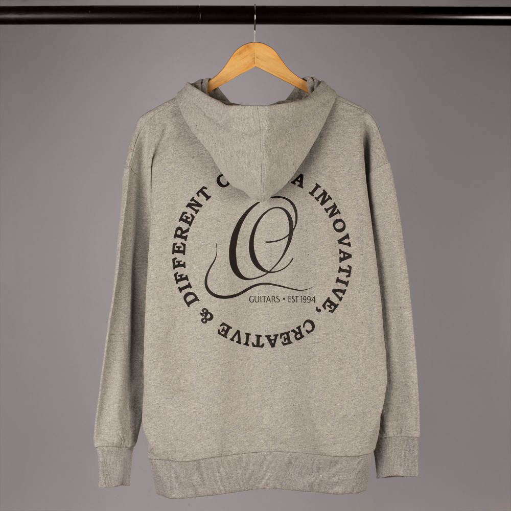 HOODIE GREY ORTEGA W/ BLACK LOGO BACK & FRONT SIZE M