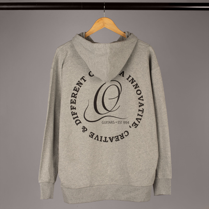 HOODIE GREY ORTEGA W/ BLACK LOGO BACK & FRONT SIZE M