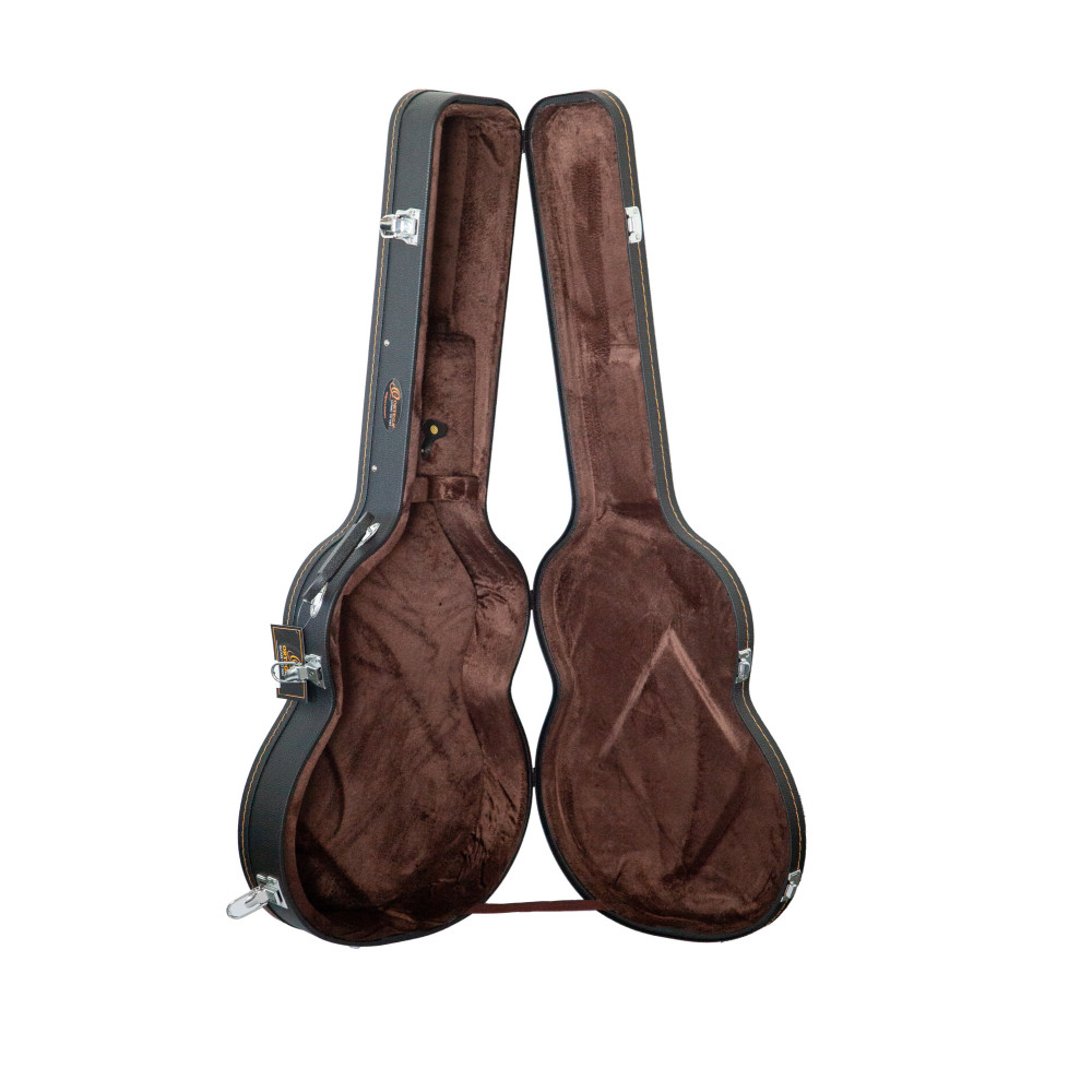 CASE CLASSIC THINLINE ORTEGA BLACK,ARCH TOP, ECONOMY SERIES CHROME HARDWARE, 100MM DEPTH