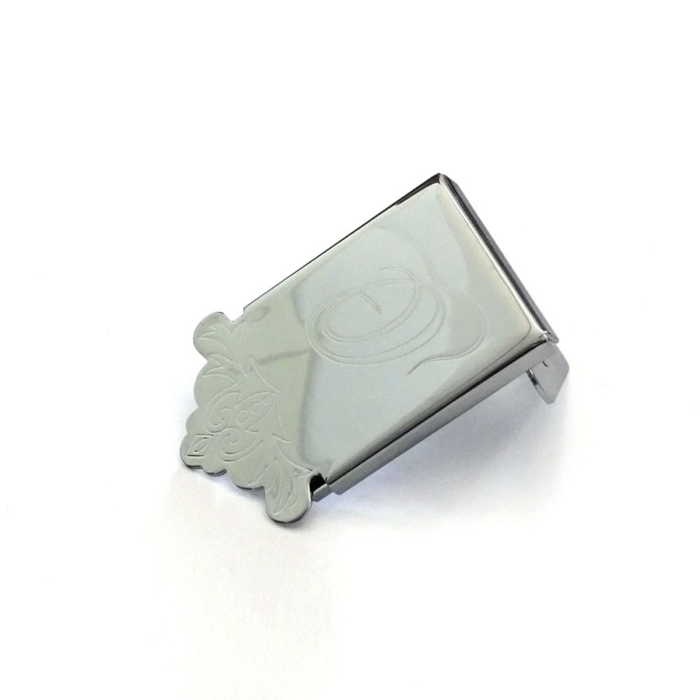 TAILPIECE MANDOLINE ORTEGA CHROME, O-LOGO, RMA10MHS RMAE20BK, RMAE20WH
