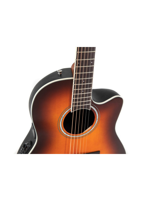 Ovation E – akustická kytara Celebrity CS Standard Mid Cutaway Sunburst