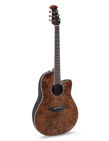 Ovation E – akustická kytara Celebrity Standard Plus Mid Cutaway Nutmeg Burled Maple