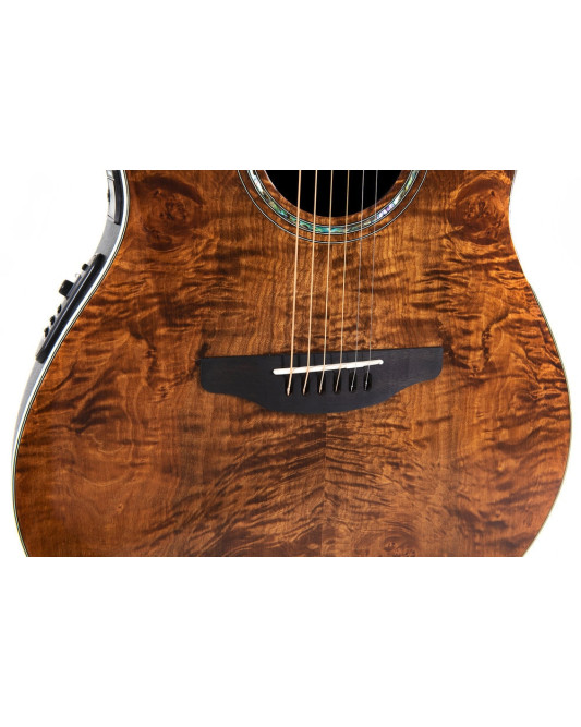 Ovation E – akustická kytara Celebrity Standard Plus Mid Cutaway Nutmeg Burled Maple