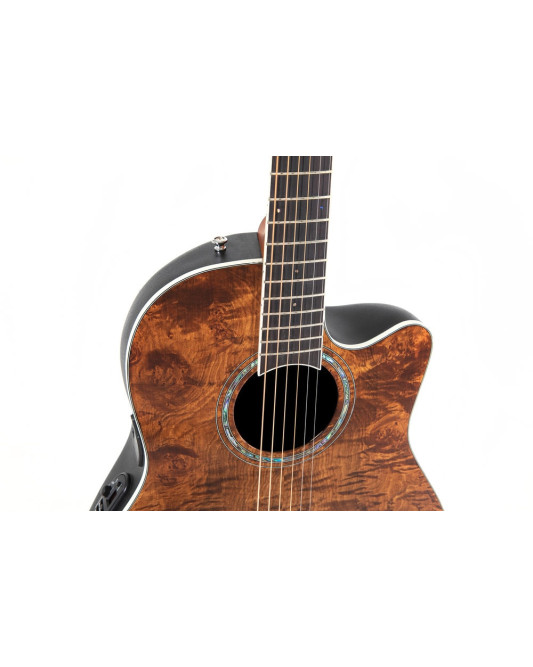 Ovation E – akustická kytara Celebrity Standard Plus Mid Cutaway Nutmeg Burled Maple